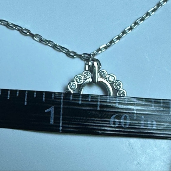 Swarovski Cathy Double Pendant Elegant Silver Necklace with Crystal Accents - Picture 13 of 13